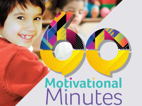 image of child with 60 motivational minutes in text
