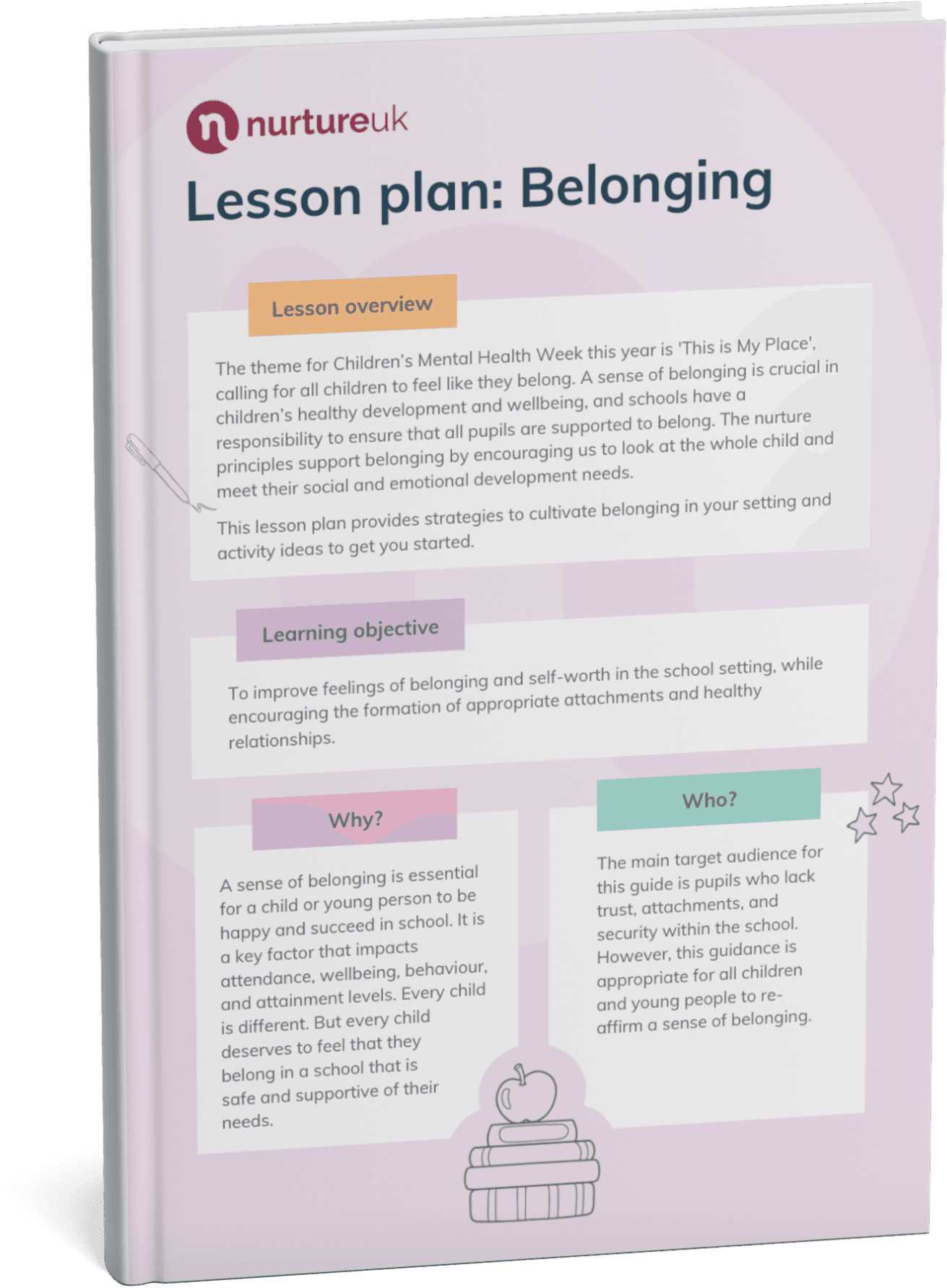 lesson plan belonging mock up