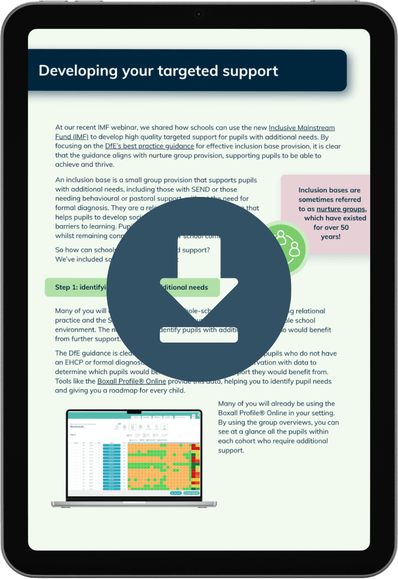targeted support mock up